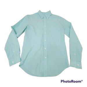 Merona Casual Long Sleeve Button Down Shirt 100% Cotton Baby Blue Men's Size S